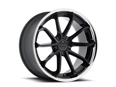 Blaque Diamond Wheels BD-23 Gloss Black Center with Chrome SS Wheel; 20x10; 25mm Offset (16-24 Camaro)