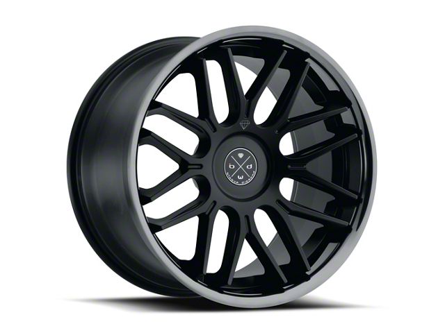 Blaque Diamond Wheels Camaro BD-27 Satin Black Center with Black Chrome ...