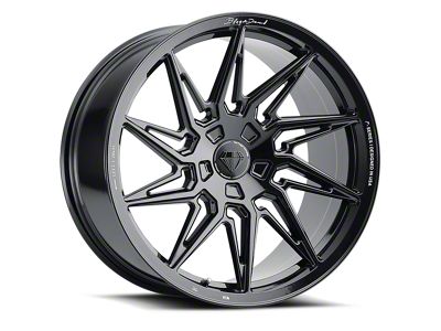 Blaque Diamond Wheels BD-F20 Gloss Black DP Wheel; Right Directional; 20x10; 25mm Offset (16-24 Camaro)