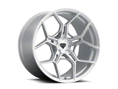 Blaque Diamond Wheels BD-F25 Silver with Brush Face DP Wheel; Rear Only; 20x11; 35mm Offset (16-24 Camaro)