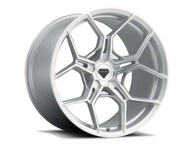 Blaque Diamond Wheels BD-F25 Silver with Brush Face FP Wheel; 20x9; 20mm Offset (08-23 RWD Challenger, Excluding Widebody)