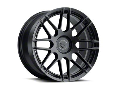 Blaque Diamond Wheels BD-F12 Satin Black DP Wheel; Rear Only; 20x11; 45mm Offset (05-13 Corvette C6)