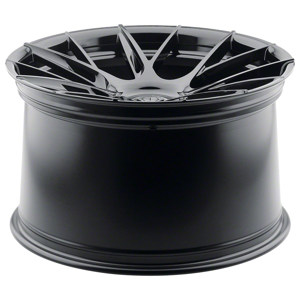 Blaque Diamond Wheels Corvette BD-F18 Gloss Black FP Wheel; 20x9