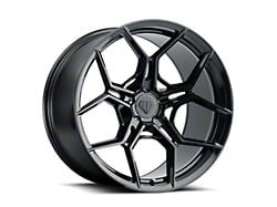Blaque Diamond Wheels BD-F25 Gloss Black DP Wheel; Rear Only; 20x10; 40mm Offset (97-04 Corvette C5)