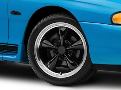 Bullitt Gloss Black Wheel; 17x9; 30mm Offset (94-98 Mustang)