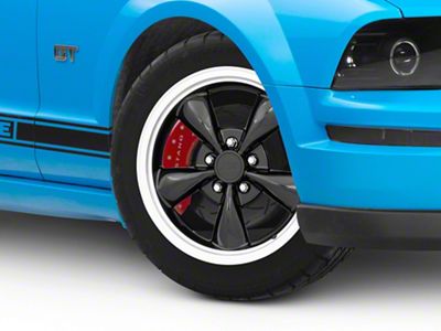 Bullitt Gloss Black Wheel; 17x9; 30mm Offset (05-09 Mustang GT, V6)