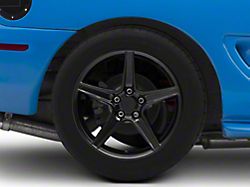 Saleen Style Gloss Black Wheel; Rear Only; 18x10; 28mm Offset (94-98 Mustang)