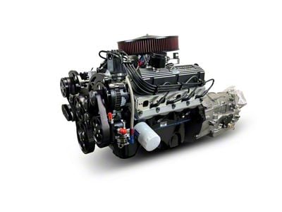 BluePrint Engines Bronco Edition Builder Series Small Block Ford 302 C.I. 365 HP Carbureted Crate Engine and 4R70W Automatic Transmission with Black Pulley Kit