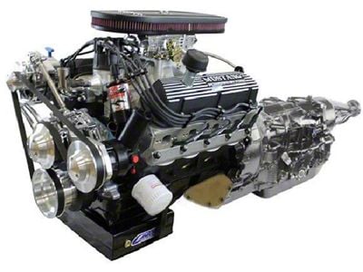 BluePrint Engines Mustang Edition Builder Series Small Block Ford 347 C.I. 415 HP Fuel Injected Crate Engine and 4R70W Automatic Transmission with Polished Pulley Kit