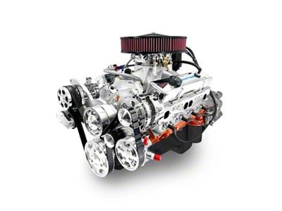 BluePrint Engines Standard Edition Builder Series Small Block Chevy 454 C.I. 563 HP Fuel Injected Crate Engine and 700R4 Automatic Transmission with Polished Pulley Kit