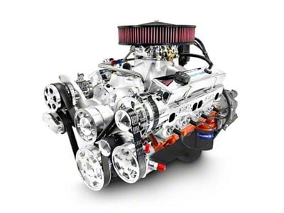 BluePrint Engines Standard Edition Builder Series Small Block Chevy 454 C.I. 563 HP Fuel Injected Crate Engine and TKX Manual Transmission with Polished Pulley Kit
