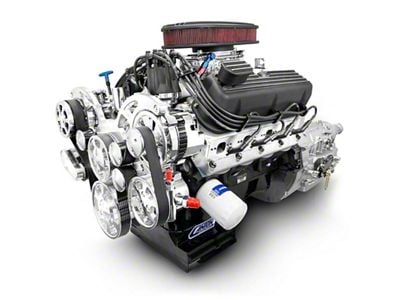 BluePrint Engines Standard Edition Builder Series Small Block Ford 302 C.I. 370 HP Carbureted Crate Engine and 4R70W Automatic Transmission with Polished Pulley Kit