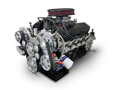 BluePrint Engines Standard Edition Builder Series Small Block Ford 302 C.I. 370 HP Carbureted Crate Engine and TKX Manual Transmission with Polished Pulley Kit
