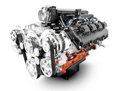 BluePrint Engines Standard Edition Builder Series Chrysler HEMI 426 C.I. 610 HP Fuel Injected Crate Engine and 4L65/70E Automatic Transmission with Polished Pulley Kit
