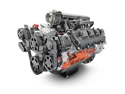 BluePrint Engines Standard Edition Builder Series Chrysler HEMI 426 C.I. 610 HP Fuel Injected Crate Engine and 4L65/70E Automatic Transmission with Black Pulley Kit