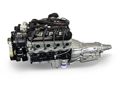BluePrint Engines Standard Edition Builder Series LS 376 C.I. 530 HP Holley Terminator X EFI System Crate Engine and 4L65/70E Automatic Transmission with Black Pulley Kit