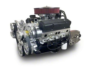 BluePrint Engines Truck Edition Builder Series Small Block Chevy 383 C.I. 405 HP Fuel Injected Crate Engine and 700R4 Automatic Tranmission with Polished Pulley Kit
