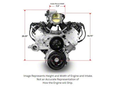 BluePrint Engines ProSeries LS BPE Block 376 C.I. 550 HP Deluxe Dressed Fuel Injected Crate Engine with Controller and Polished Pulley Kit