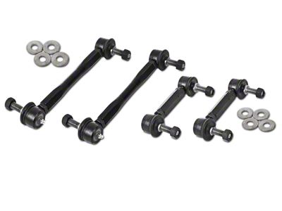 BMR End Link Kit for Front and Rear Sway Bar; Black (15-25 Mustang)