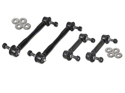 BMR End Link Kit for Front and Rear Sway Bar; Black (15-23 Mustang)