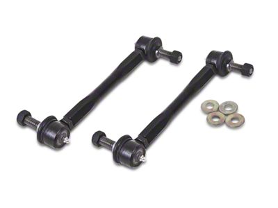 BMR End Link Kit for Front Sway Bar; Black (15-25 Mustang)