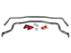 BMR Adjustable Front and Rear Sway Bars; Black Hammertone (15-25 Mustang)
