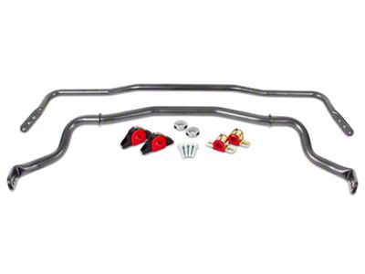 BMR Adjustable Front and Rear Sway Bars; Black Hammertone (15-25 Mustang)