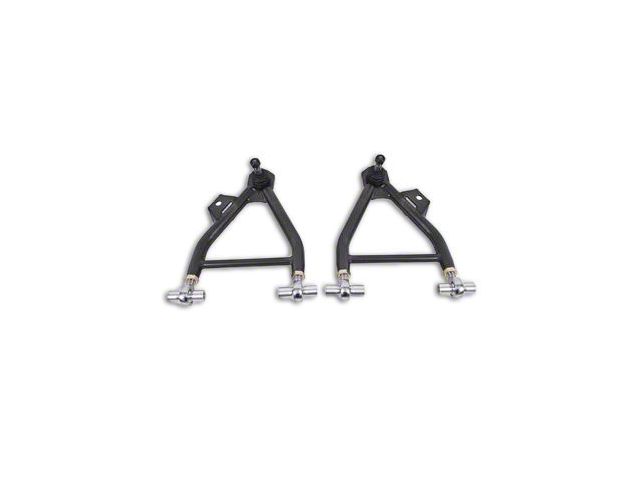BMR Adjustable Front Lower Coil-Over Arm Arms; Rod End; Tall Ball Joint; Black Hammertone (94-04 Mustang)