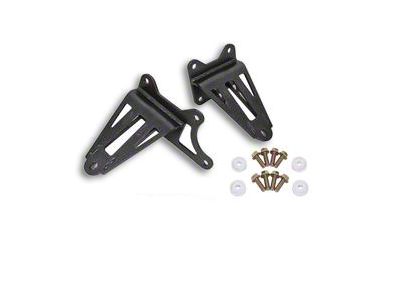 BMR Adjustable Motor Mount Brackets; Black Hammertone (15-25 Mustang GT, Dark Horse)