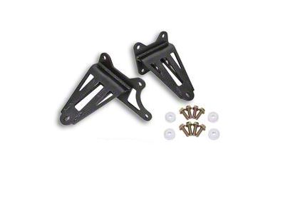 BMR Adjustable Motor Mount Brackets; Black Hammertone (15-24 Mustang GT, Dark Horse)