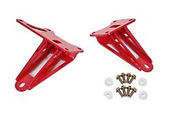 BMR Adjustable Motor Mount Brackets; Red (15-24 Mustang GT, Dark Horse)