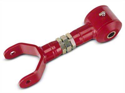 BMR On-Car Adjustable DOM Rear Upper Control Arm; Polyurethane Bushings; Red (11-14 Mustang)