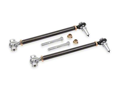 BMR Double Adjustable DOM Front Lower Control Arms; Rod Ends; Black Hammertone (16-24 Camaro)