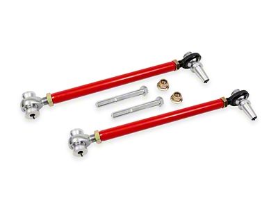 BMR Double Adjustable DOM Front Lower Control Arms; Rod Ends; Red (16-24 Camaro)