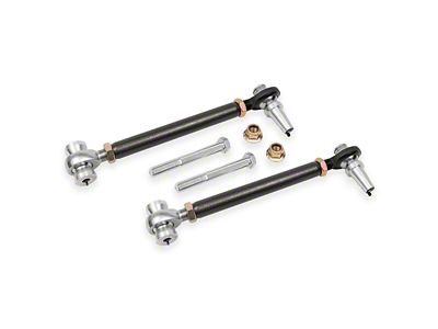 BMR Double Adjustable Front Rearward DOM Lower Control Arms; Rod Ends; Black Hammertone (16-24 Camaro)