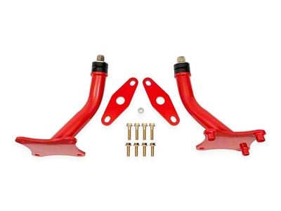 BMR Motor Mount Kit; Solid Bushings; Red (16-24 6.2L Camaro)
