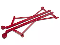 BMR Weld-On Boxed Subframe Connectors; Red (05-14 Mustang)