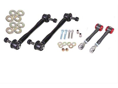 BMR Adjustable End Link Kit for Front and Rear Sway Bars; Black Hammertone (16-24 Camaro)