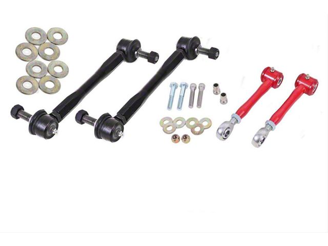 BMR Adjustable End Link Kit for Front and Rear Sway Bars; Red (16-24 Camaro)