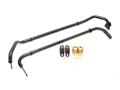 BMR Adjustable Front and Rear Sway Bars; Black Hammertone (10-11 Camaro)
