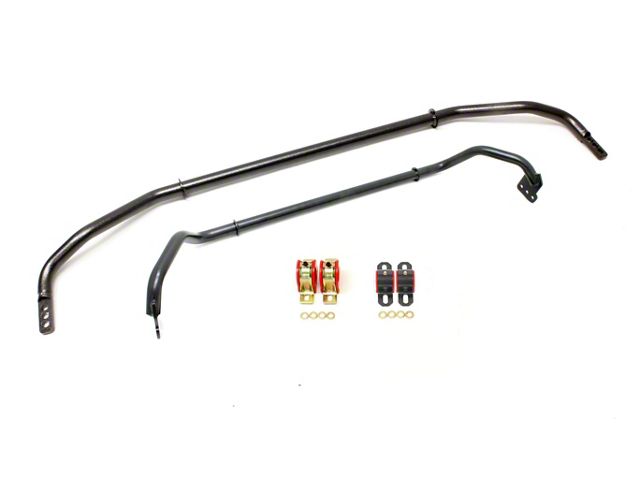 BMR Adjustable Front and Rear Sway Bars; Black Hammertone (2012 Camaro SS)