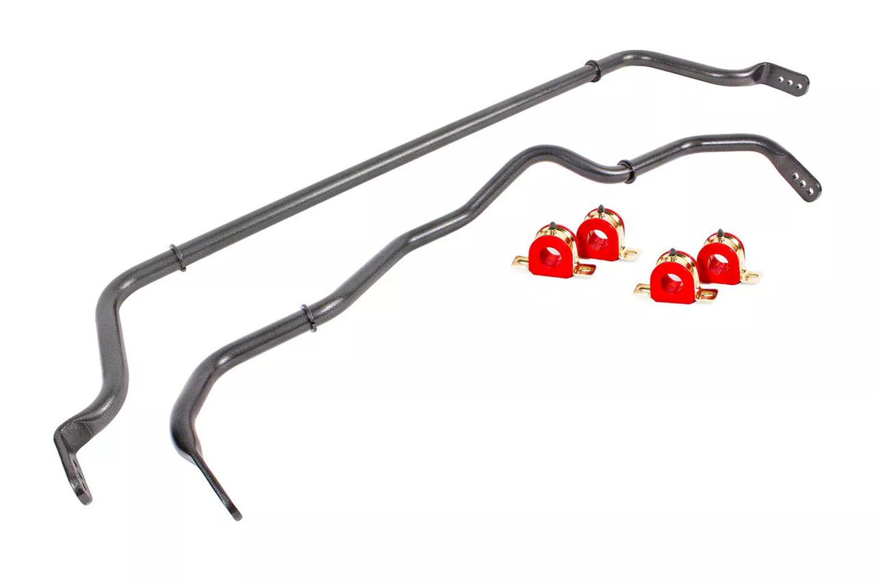 BMR Camaro Adjustable Front and Rear Sway Bars; Black Hammertone BMR