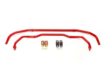 BMR Adjustable Front and Rear Sway Bars; Red (12-15 Camaro ZL1 Coupe; 13-15 Camaro SS Coupe)
