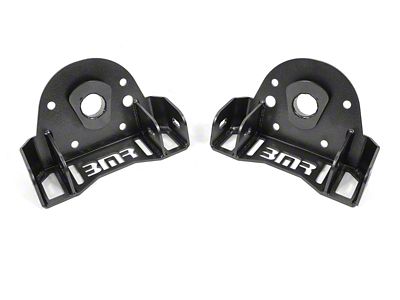 BMR Adjustable Front Upper A-Arm Mounts for Stock Shocks; Black Hammertone (93-02 Camaro)
