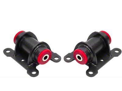 BMR Adjustable Motor Mounts; Polyurethane Bushings; Black Hammertone (98-02 5.7L Camaro)