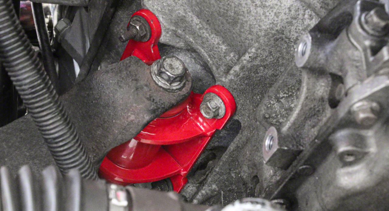 BMR Camaro Adjustable Motor Mounts; Polyurethane Bushings; Red BMR