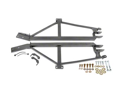BMR Bolt-On 4-Point Subframe Connectors; Black Hammertone (93-02 Camaro Coupe)