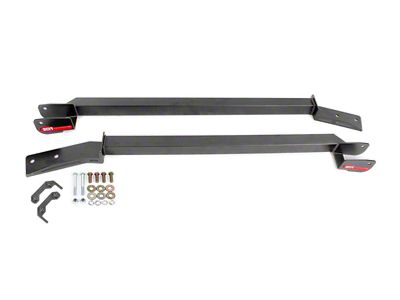BMR Bolt-On Boxed Subframe Connectors; Black Hammertone (93-02 Camaro Coupe)