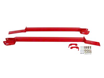 BMR Bolt-On Boxed Subframe Connectors; Red (93-02 Camaro Coupe)
