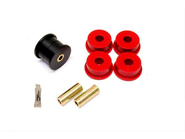 BMR Differential Mount Bushing Kit, Poly/Delrin Combo; Black/Red (10-15 Camaro)